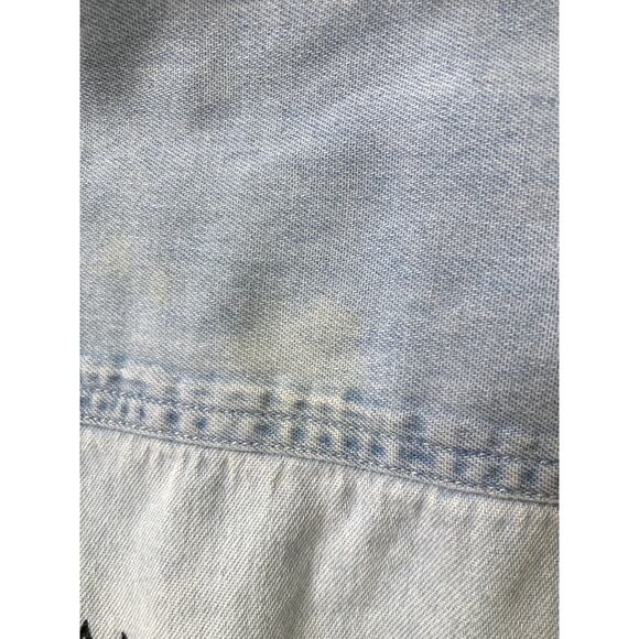 Vintage 1997 Jim Morrison Tribute Shirt XL The Doors Denim Long Sleeve Button Up - Picture 13 of 15